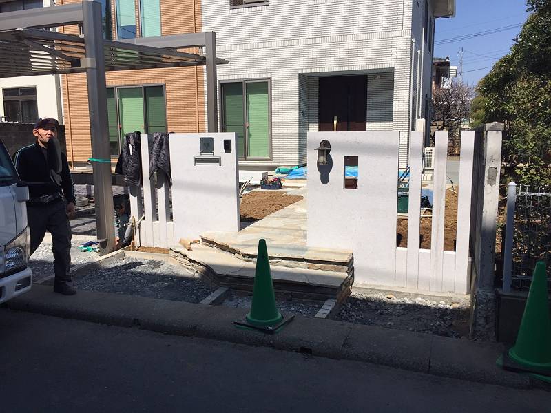 水戸市門柱施工 水戸市門柱施工