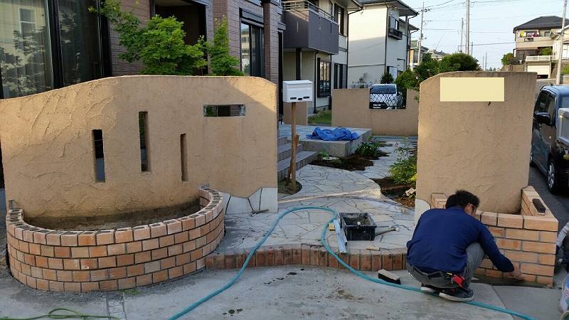 水戸市・ひたちなか市門柱施工 水戸市・ひたちなか市門柱施工