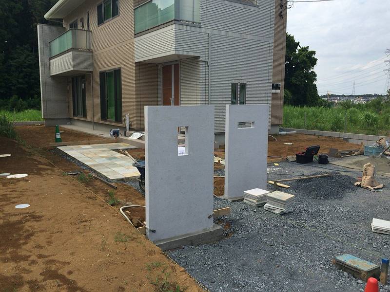 機能門柱・つくば市外構工事 機能門柱・つくば市外構工事