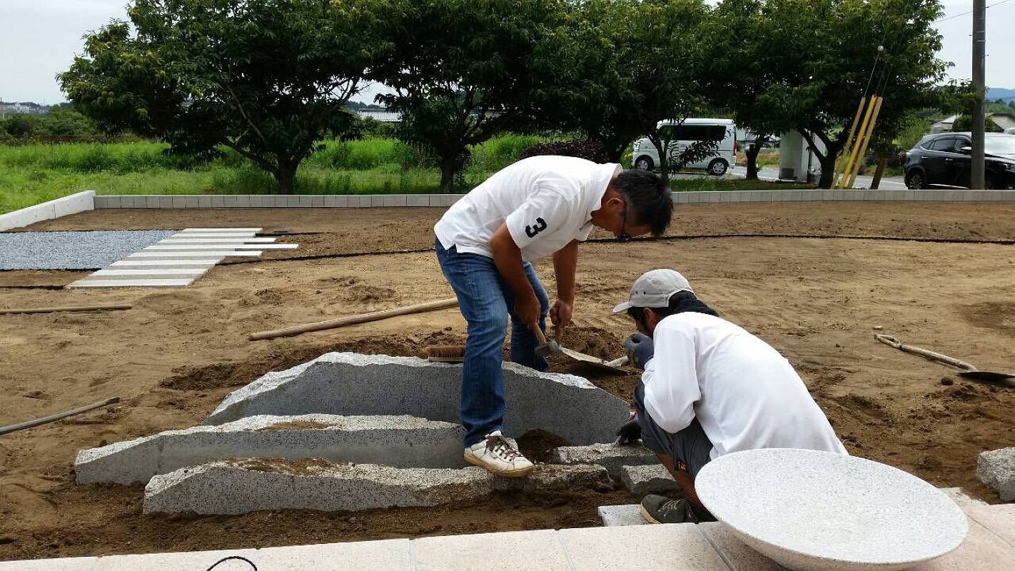 石組み監修・水戸市新築外構 石組み監修・水戸市新築外構