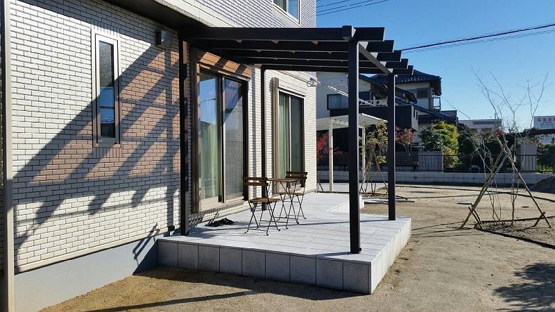 ポーチガーデン・テラス・新築中庭施工 ポーチガーデン・テラス・新築中庭施工