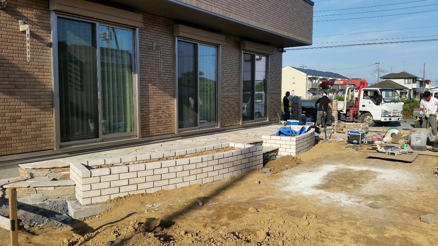 水戸市エクステリア施工中・ビフォー画像 水戸市エクステリア施工中・ビフォー画像