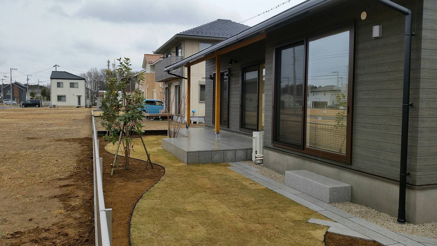 中庭施工・水戸市新築外構・新築エクステリア 中庭施工・水戸市新築外構・新築エクステリア