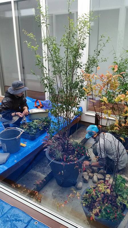 ベランダ中庭ガーデン・水戸市造園エクステリア ベランダ中庭ガーデン・水戸市造園エクステリア