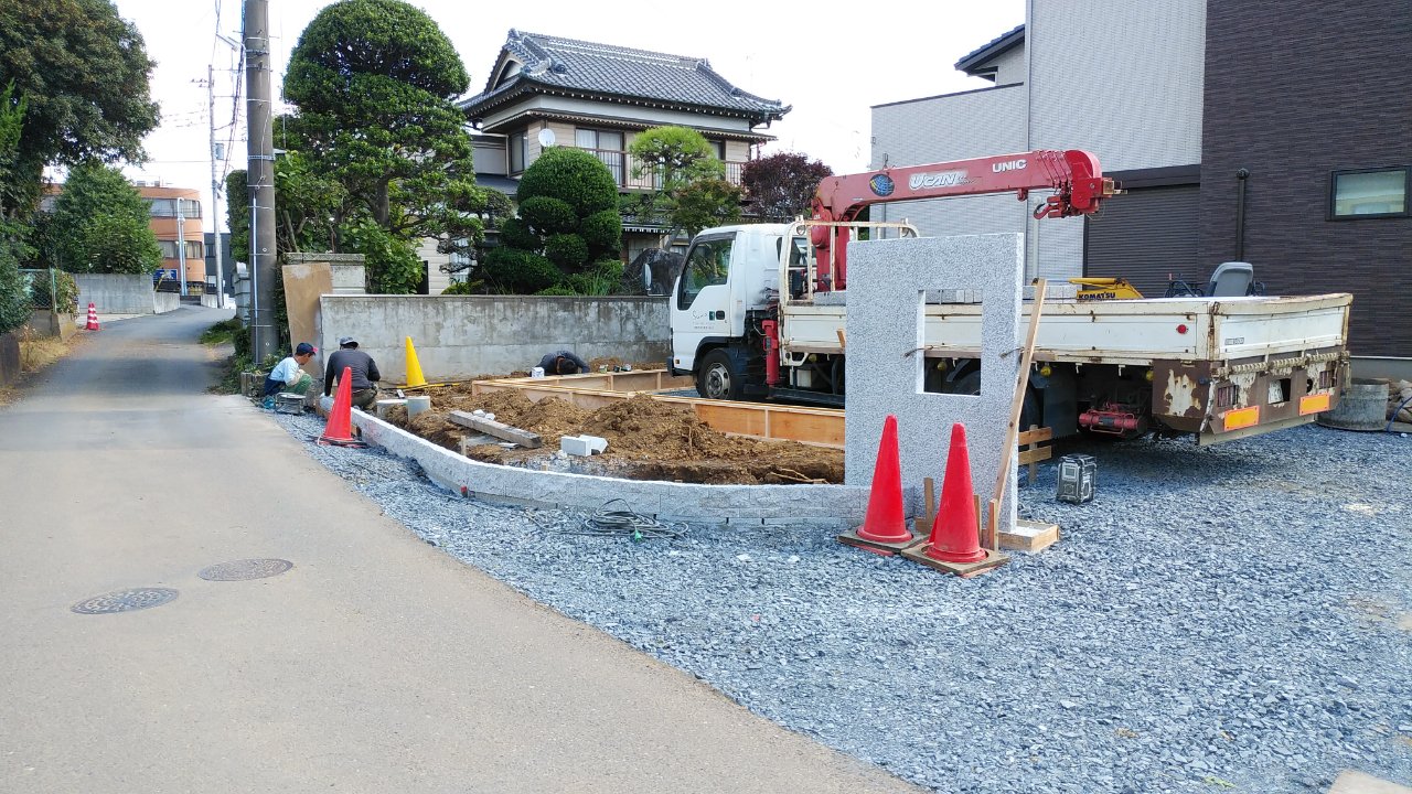 土留め小端積み 土留め小端積み