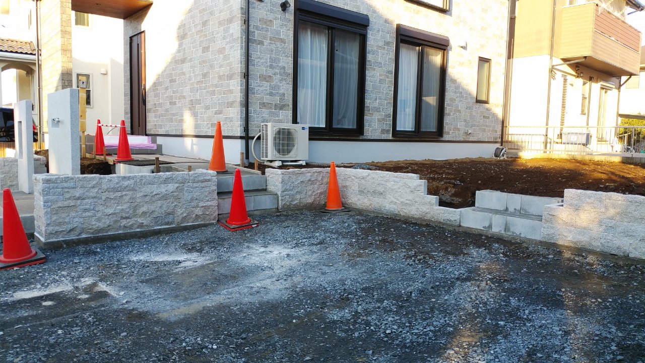 土留め小端積み 土留め小端積み