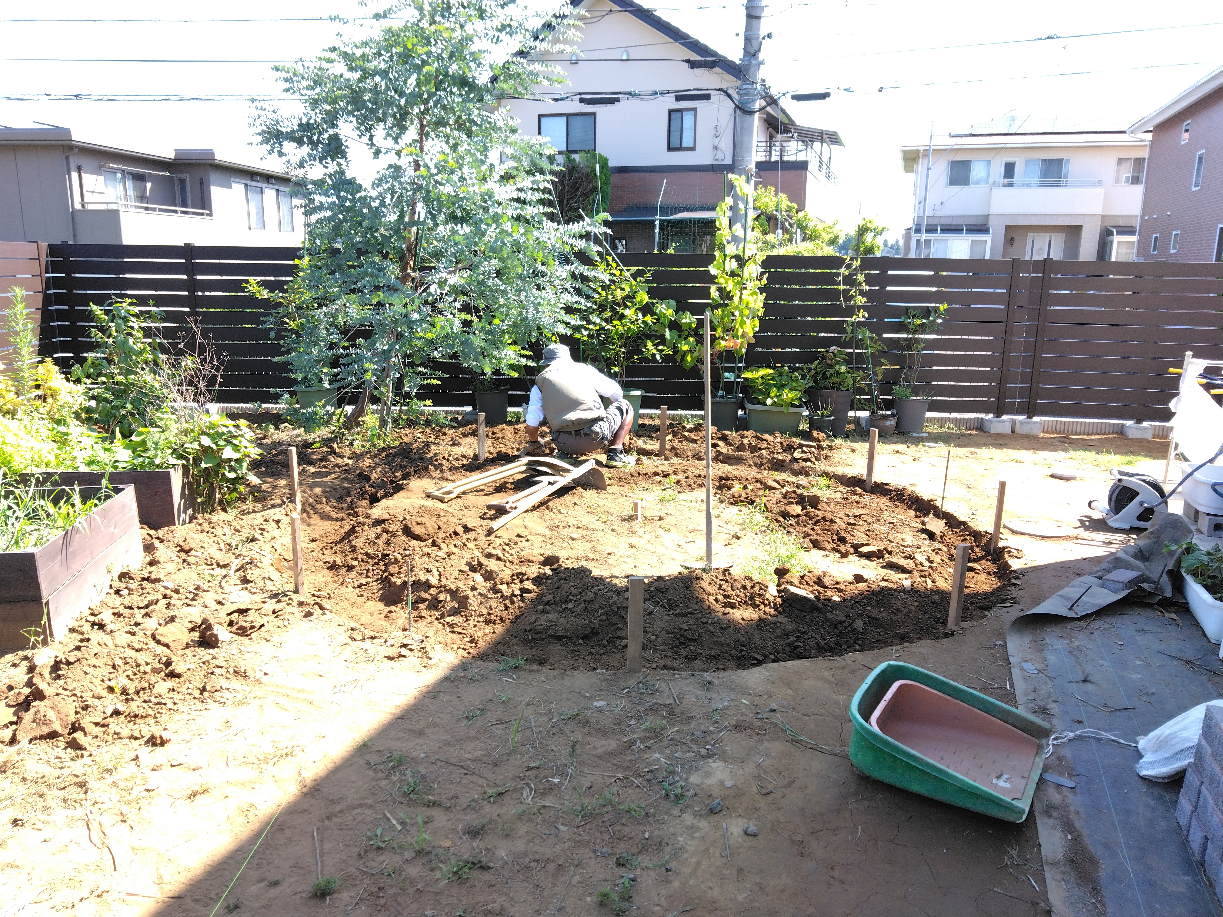 石張りテラス