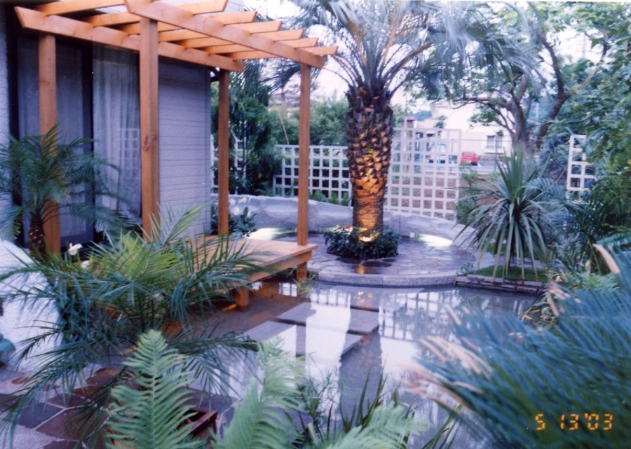 ハワイの雰囲気の庭 エクステリア 茨城 ソーマガーデン